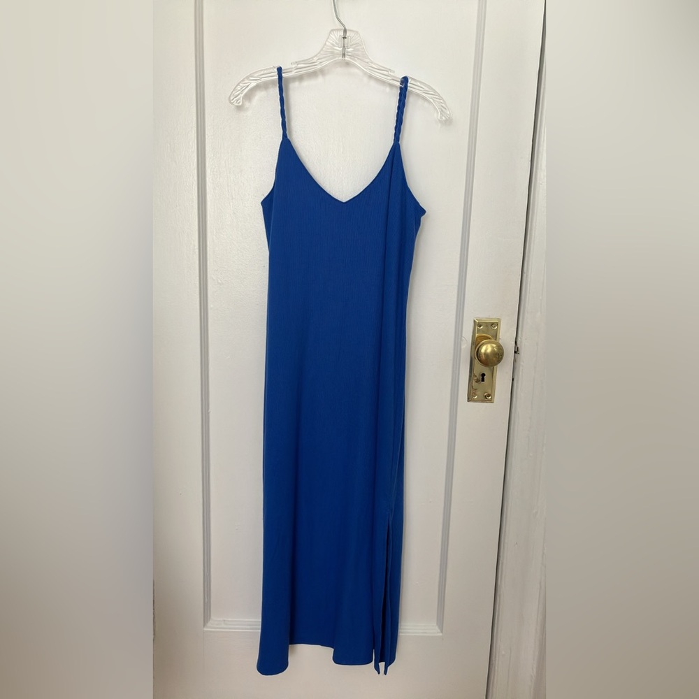 Like-New FRNCH Blue Knit Midi Dress
